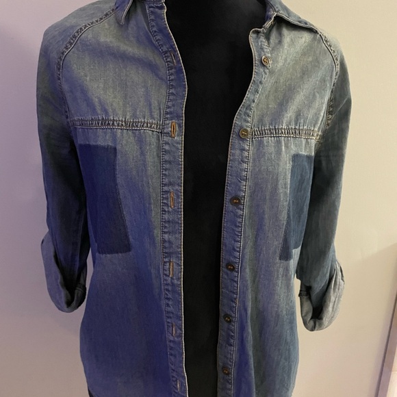 Xhilaration Tops - Xhilaration Blue Button Down Shirt